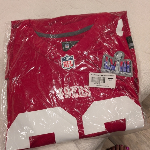 Men's Nike Christian McCaffrey Scarlet San Francisco 49ers Super Bowl LVIII Game - Picture 6 of 6